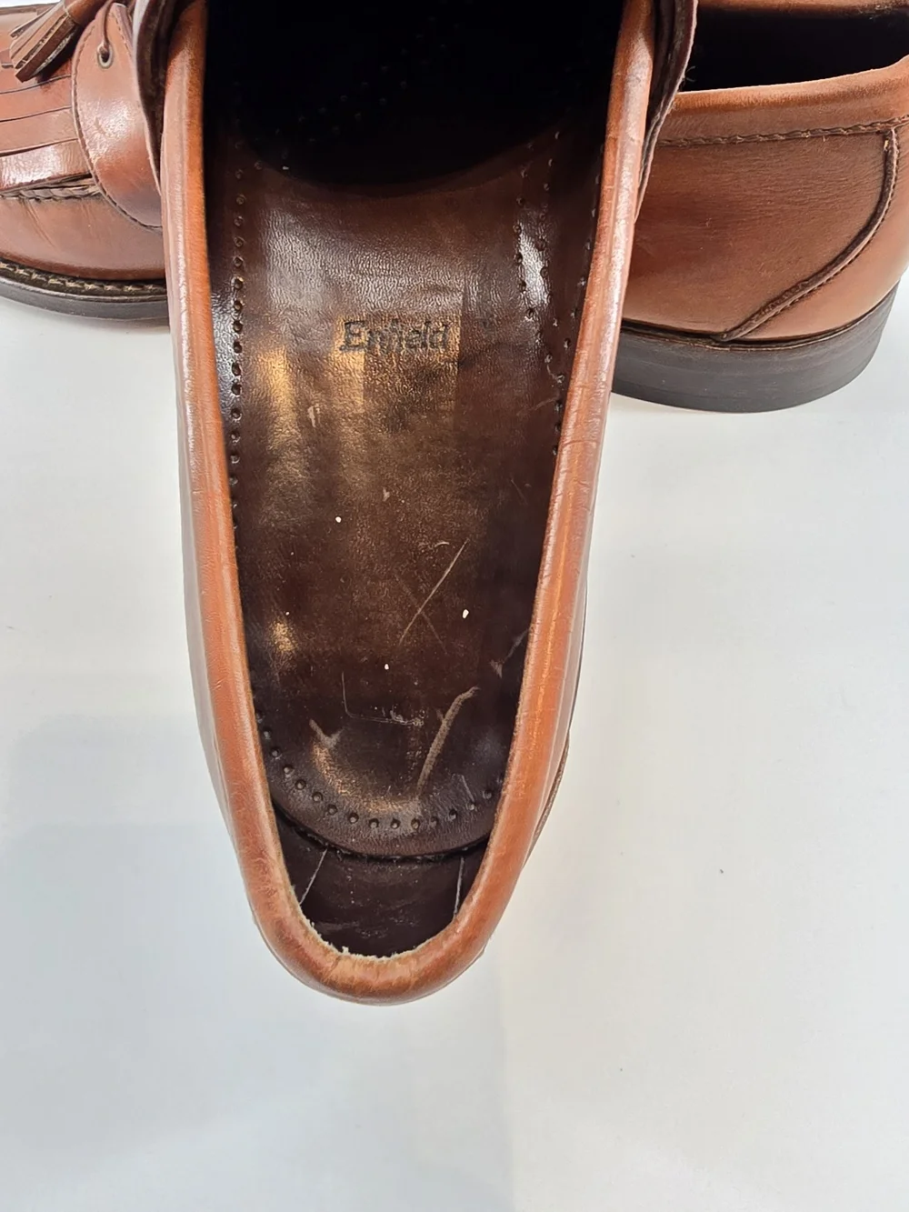 Allen Edmonds Chestnut Brown Enfield 11.5 A Leather Tassel Loafers